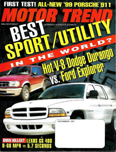 MOTOR TREND 1997 NOV - 911 CARRERA, T'BIRDS, VETTE